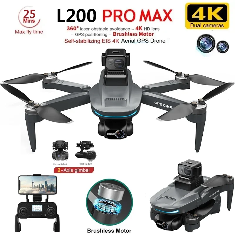 L200 PRO MAX Drone 4K 2-Axis P - مراجعة Drone Battery Case وسعره