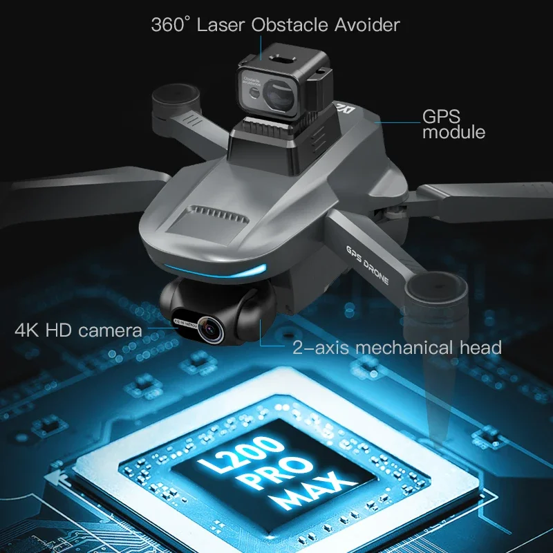 L200 PRO MAX Drone 4K 2-Axis P - مراجعة Drone Battery Case وسعره