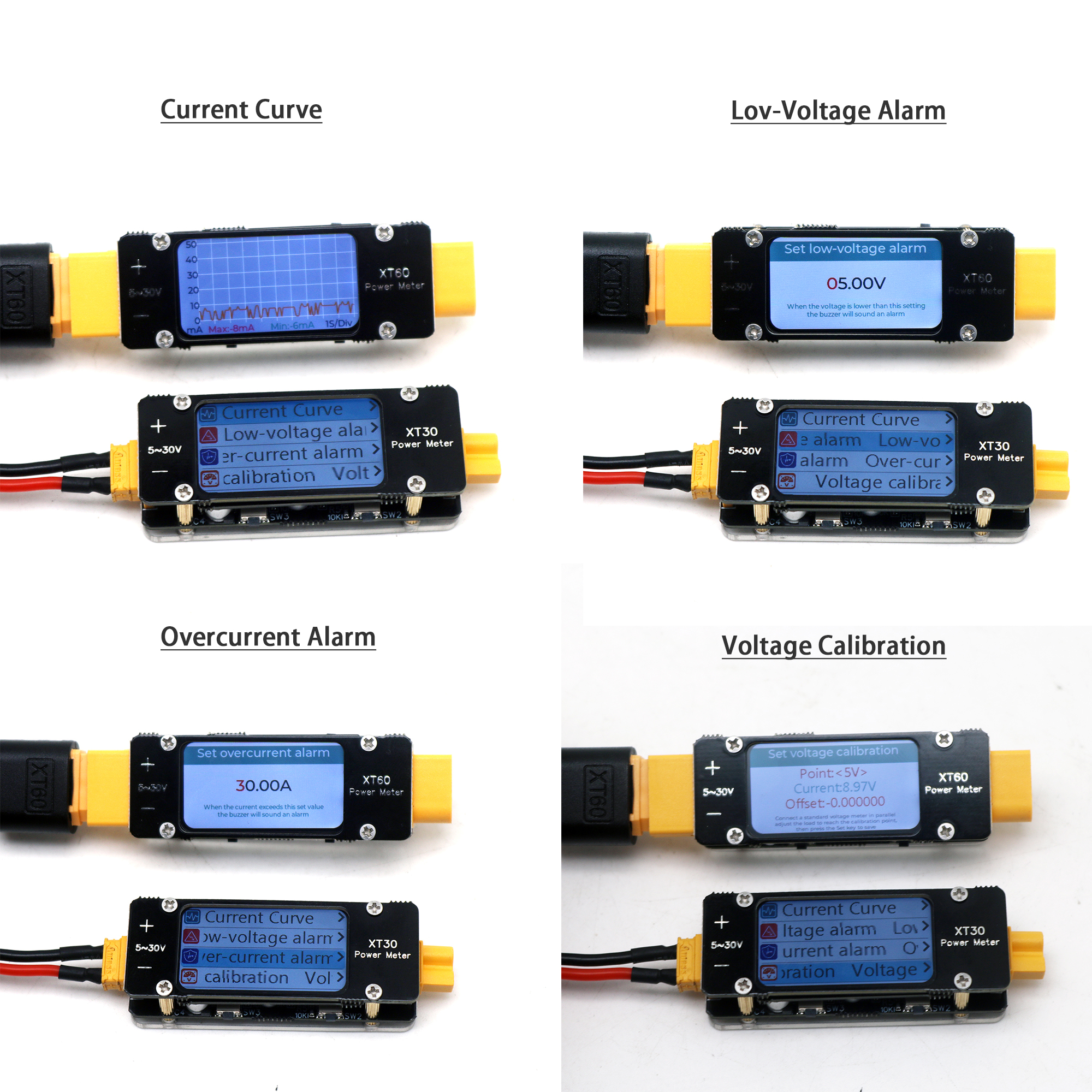 XT30 XT60 Ammeter Power Meter  - مراجعة Drone Battery High Voltage وسعره