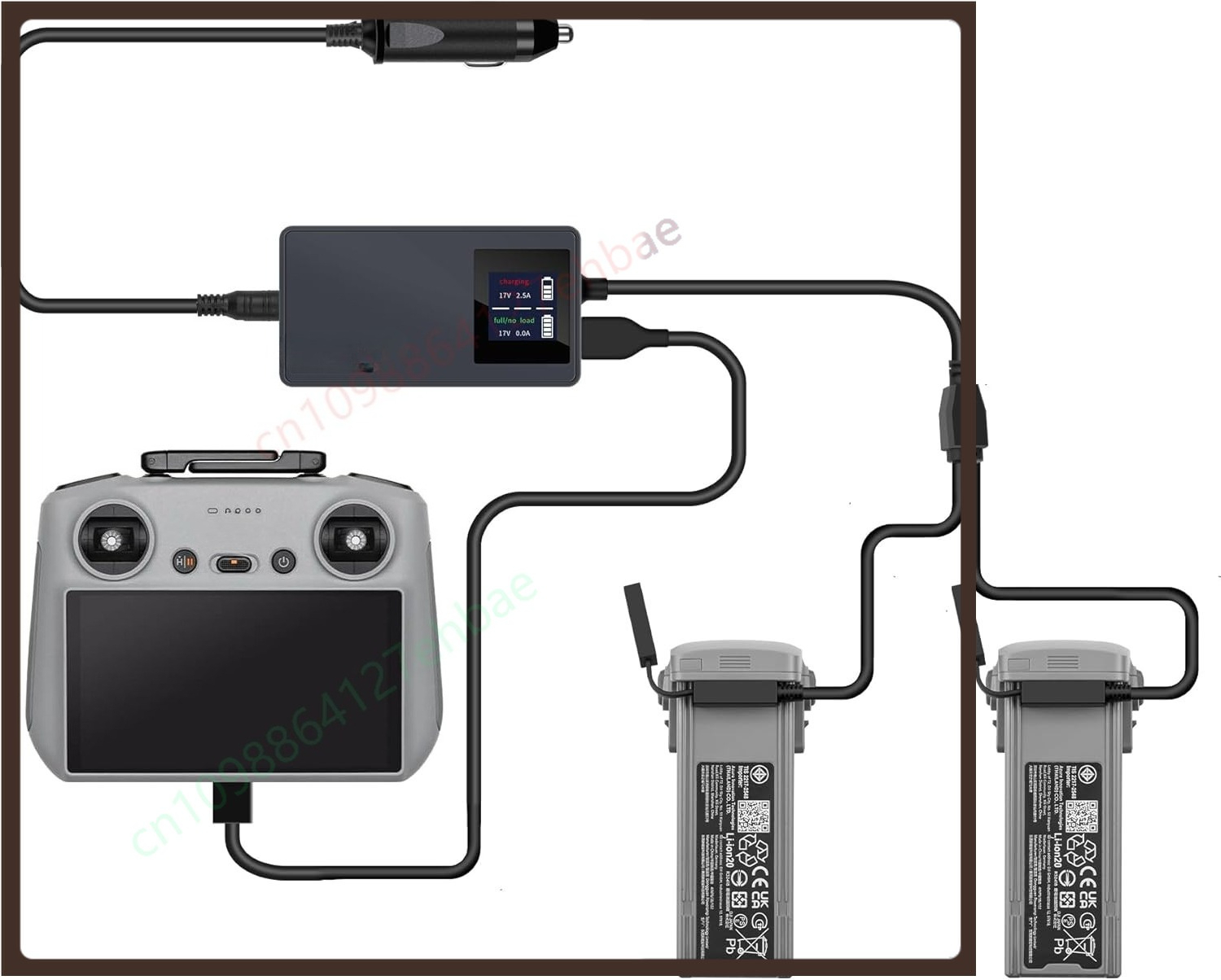 LCD battery car charger for DJ - مراجعة Drone Battery 3S وسعره