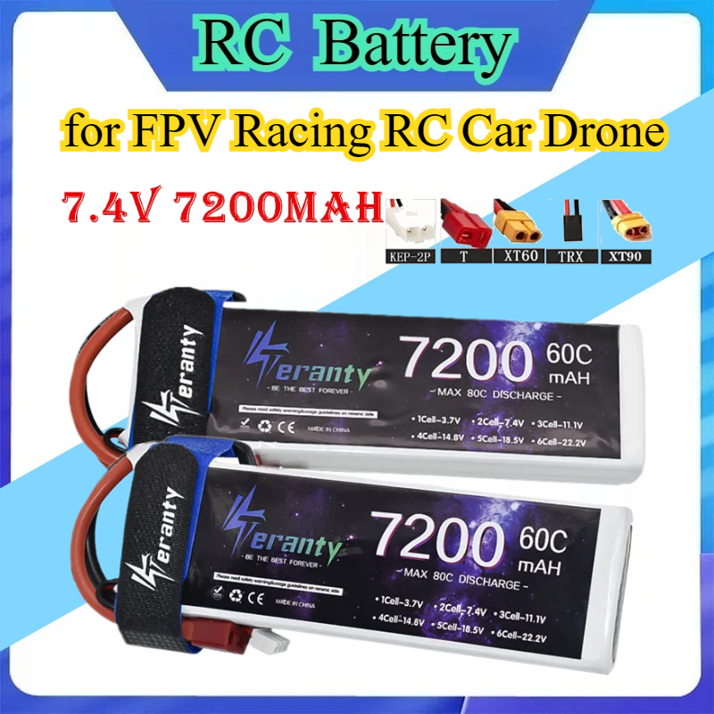 Upgrade 2S 7.4V 7200mAh 60C 6S - مراجعة Drone Battery 6S وسعره