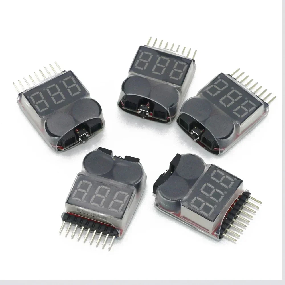 NEEBRC 5PCS 1S-8S LED Lipo Bat - مراجعة Drone Battery Alarm وسعره