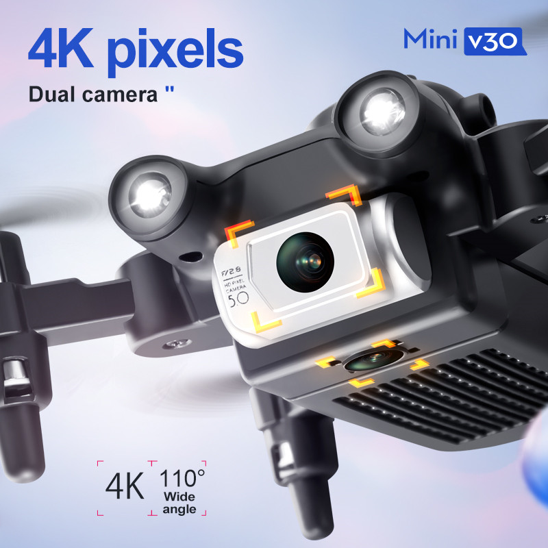 Mini V30 WiFi FPV Drone With 4 - مراجعة Drone Battery Case وسعره