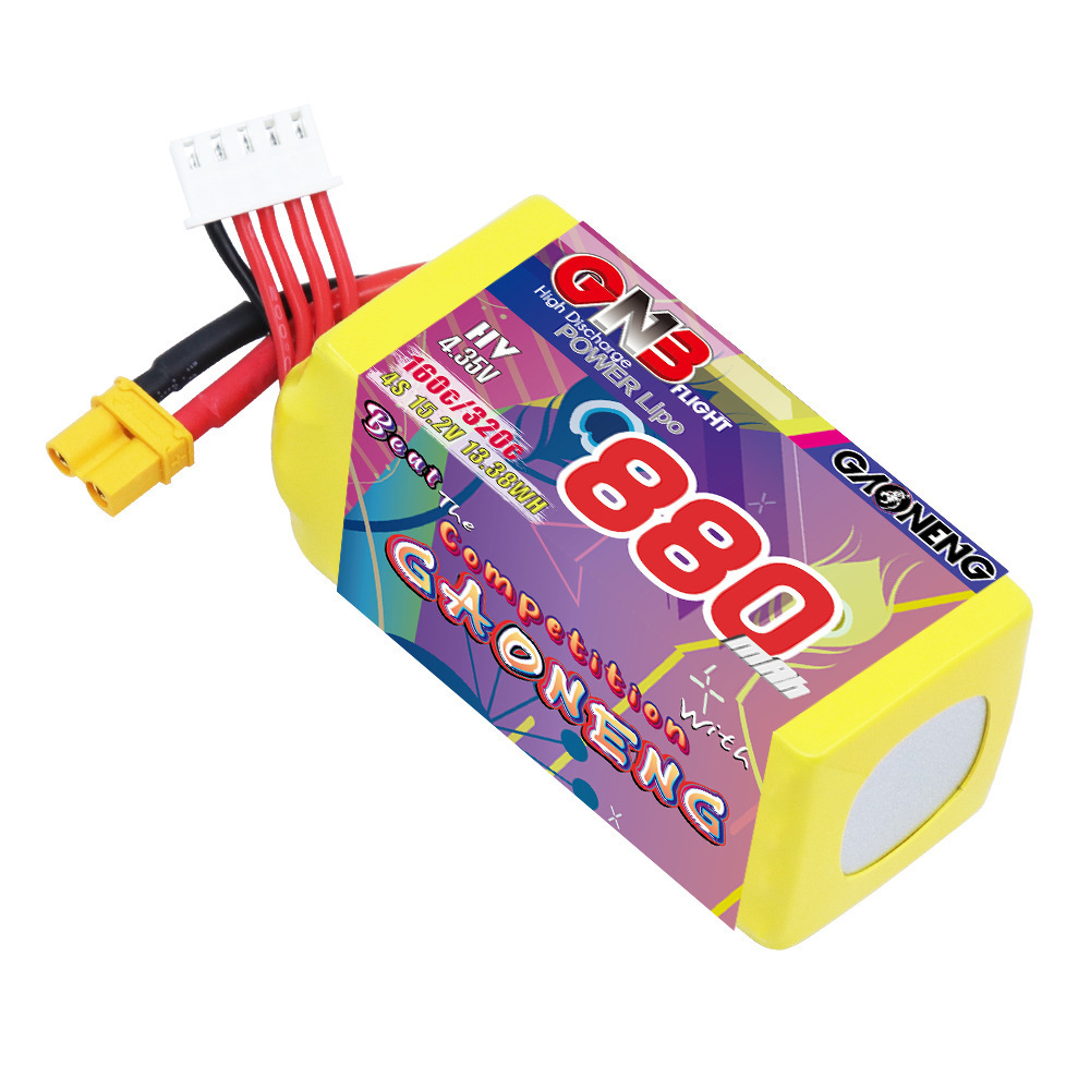GNB 4S 880mAh 15.2V 160C/320C  - مراجعة Drone Battery Plate وسعره