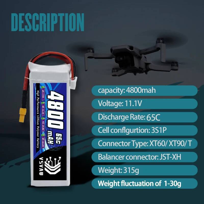 VSVAW 3S Lipo Battery for FPV  - مراجعة Drone Battery Plate وسعره