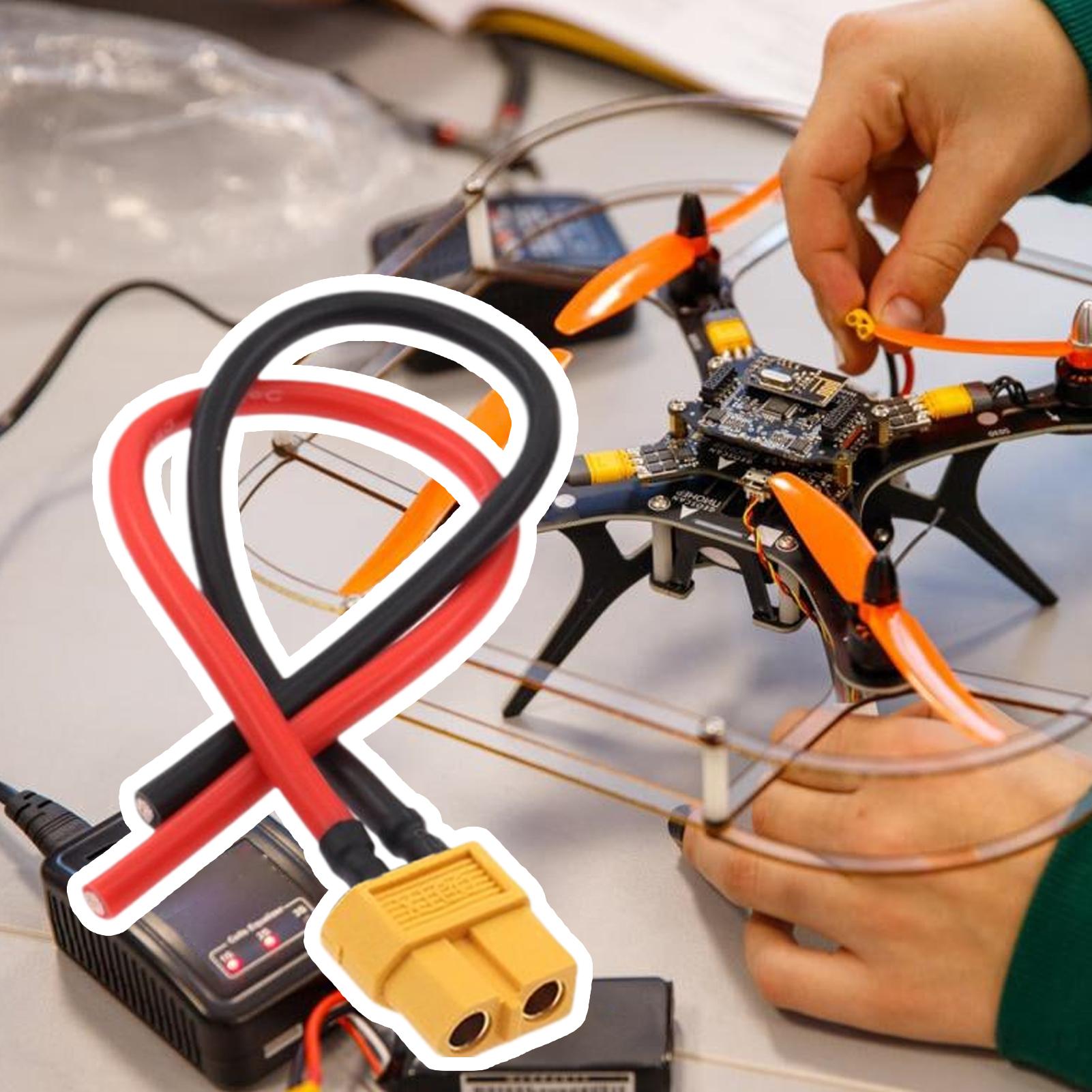 XT60 Male/Female Extension Cab - مراجعة Drone Battery Connector وسعره
