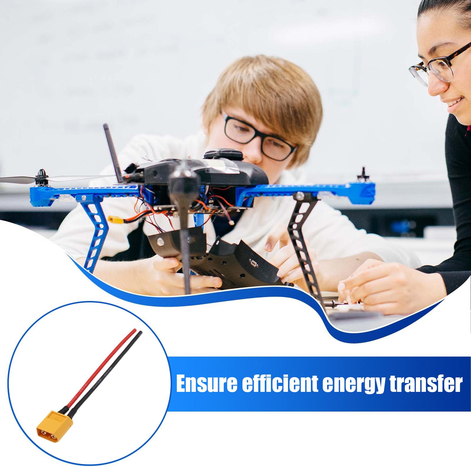 XT60 Male/Female Extension Cab - مراجعة Drone Battery Connector وسعره