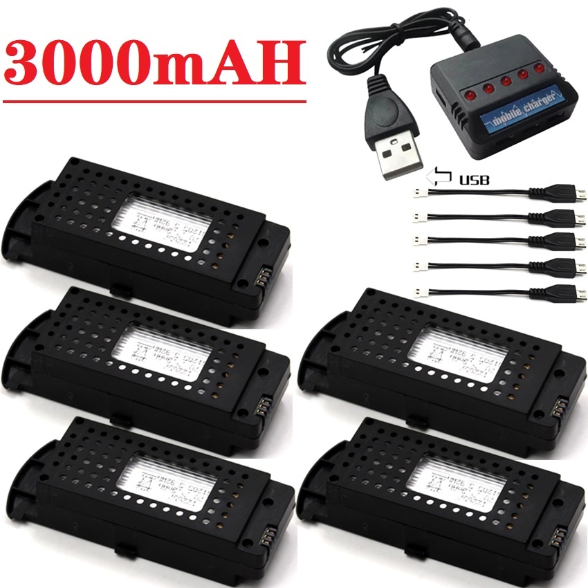 Q6 Drones Battery 3.7V 3000mAh - مراجعة Drone Battery Li-Ion وسعره