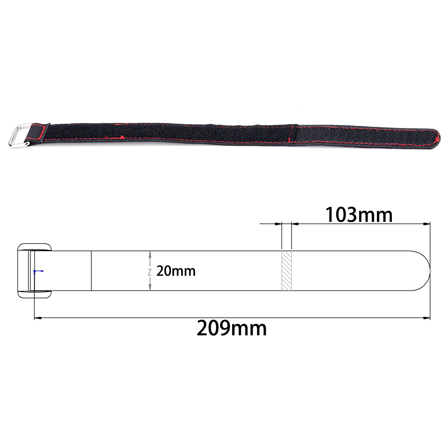 TCRC 2PCS 20x300MM Kevlar Stit - مراجعة Drone Battery Strap وسعره