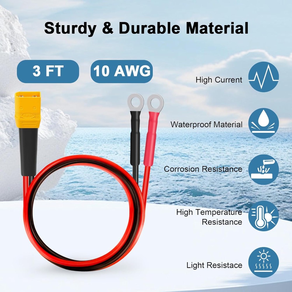 XT90 to O Ring Terminal Cable  - مراجعة Drone Battery Connector وسعره