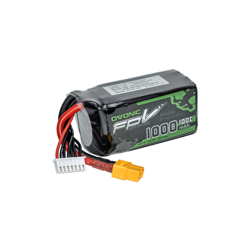 2Pcs OVONIC 1000mAh 100C 22.2V - مراجعة Drone Battery 6S وسعره