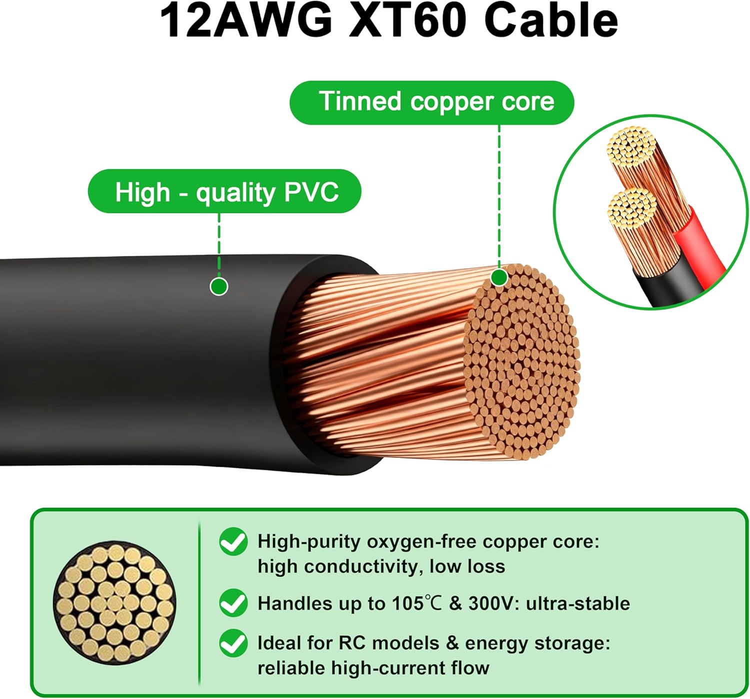 JMUYTOP 3FT 12AWG XT60 Panel M - مراجعة Drone Battery Connector وسعره