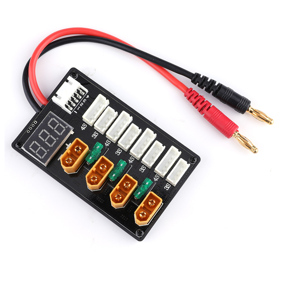 XT60 Plug 3S 4S Lipo Battery P - مراجعة Drone Battery Parallel Board وسعره