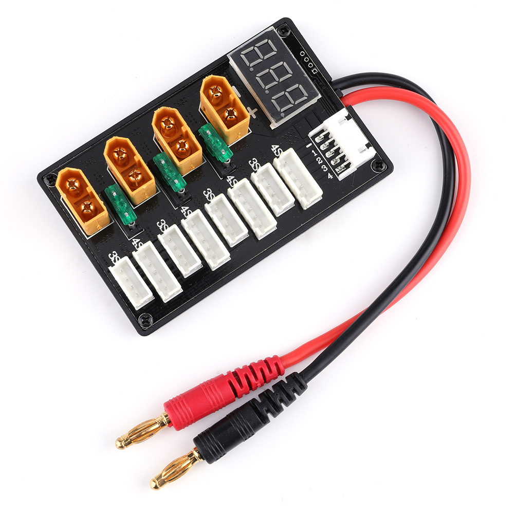 XT60 Plug 3S 4S Lipo Battery P - مراجعة Drone Battery Parallel Board وسعره