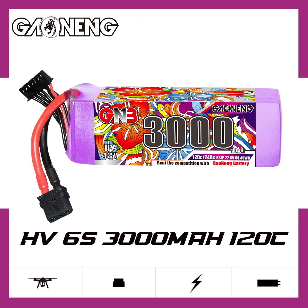 Original GNB HV 6S 22.8V 3000m - مراجعة Drone Battery 6S وسعره