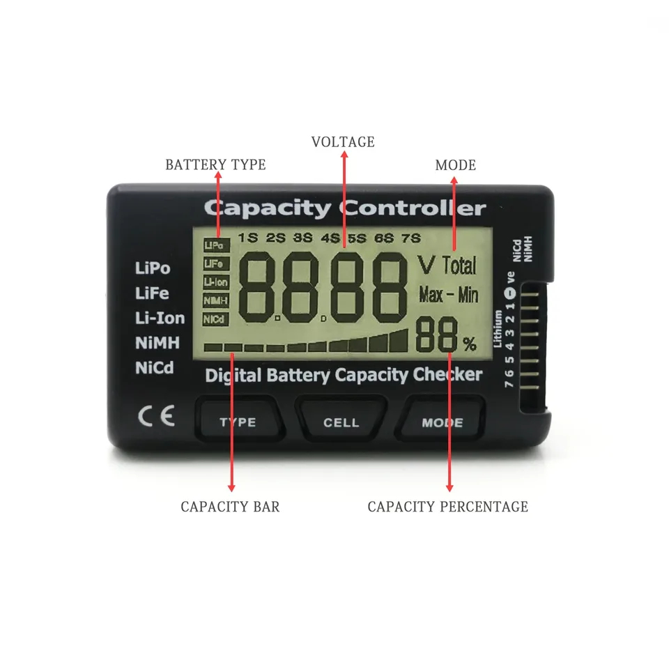 RC Cellmeter 7 Digital Battery - مراجعة Drone Battery Alarm وسعره