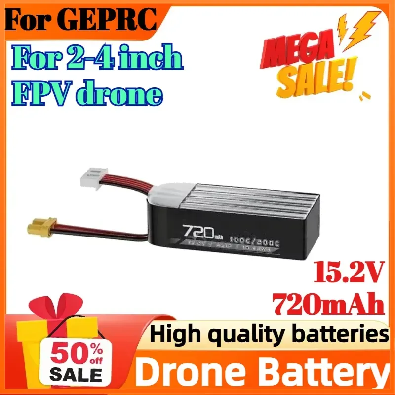 4S 15.2V 720mAh 100C Battery f - مراجعة Drone Battery High Voltage وسعره