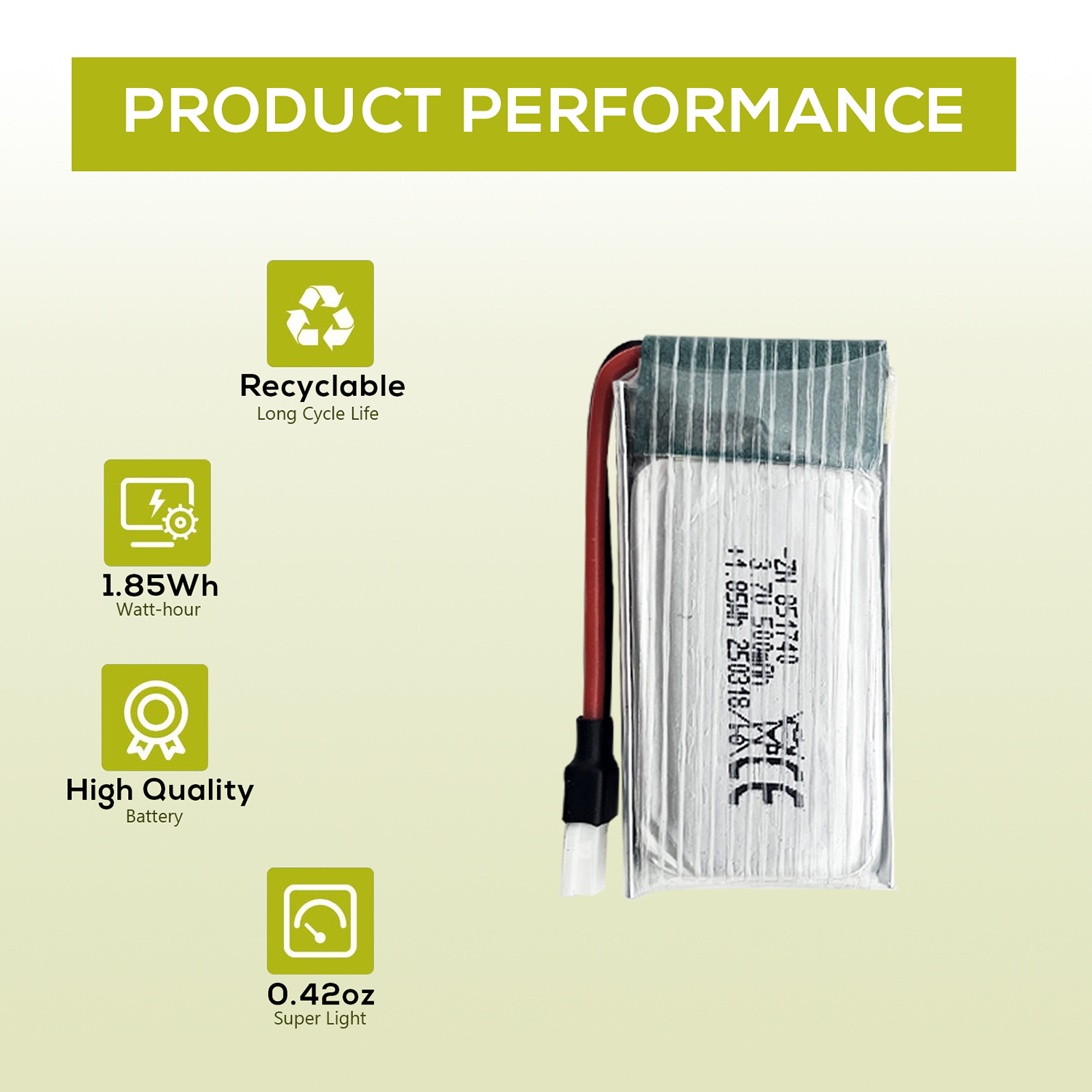 5Pcs 3.7V 500mAh LiPo Batterie - مراجعة Drone Battery Bag وسعره
