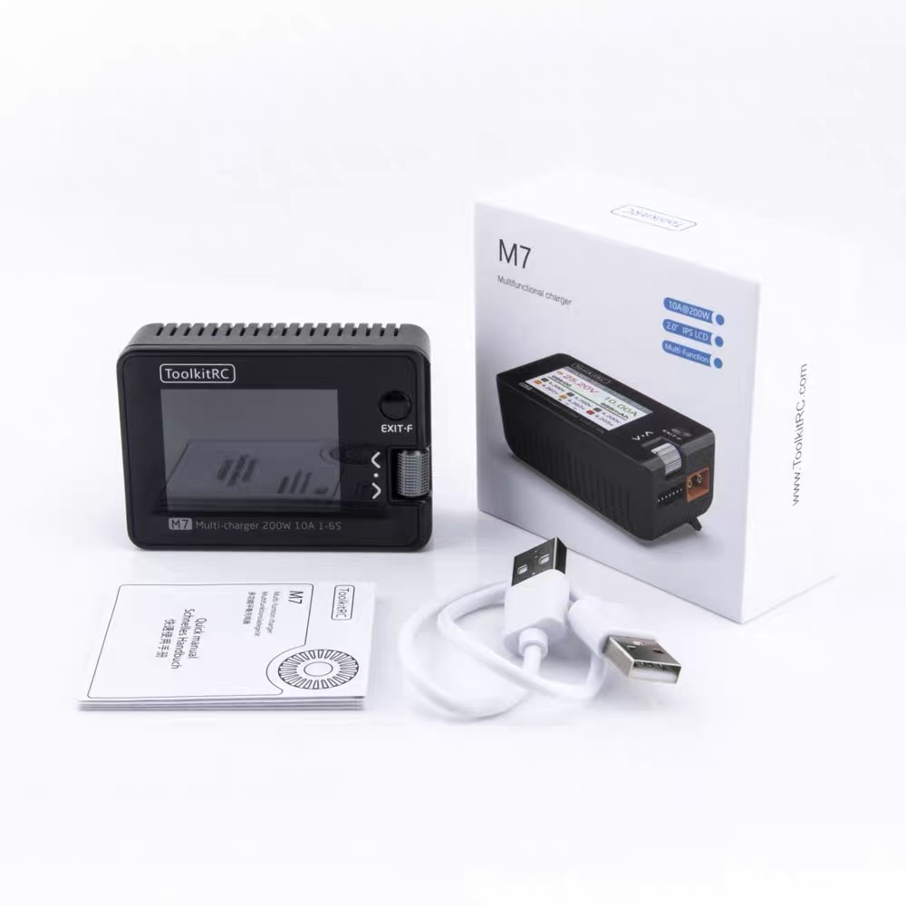 For ToolkitRC M7 200W 10A DC C - مراجعة Drone Battery Voltage Checker وسعره