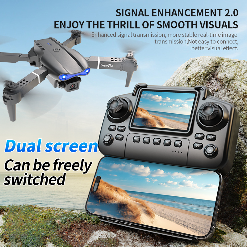 E99 PRO Drone Screen Control A - مراجعة Drone Battery Case وسعره